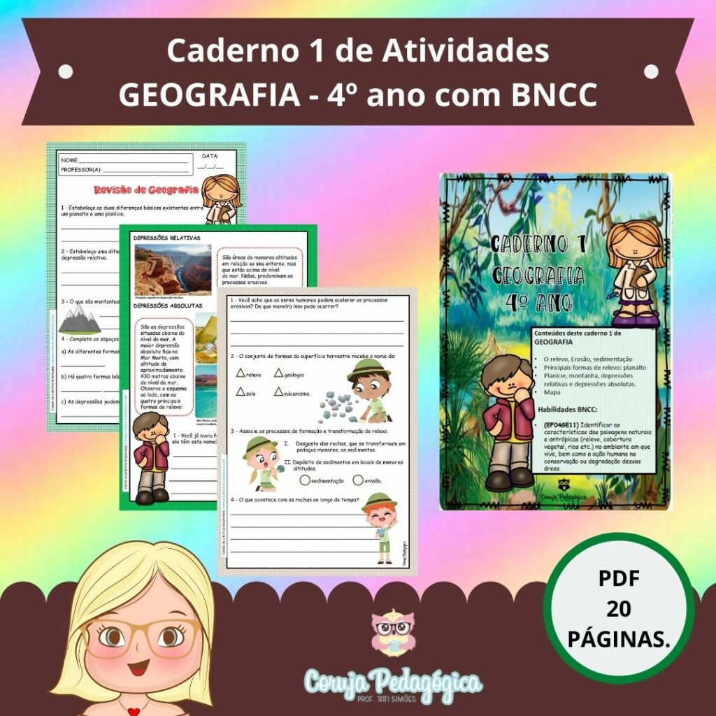 Ano Geografia Atividades Caderno Bncc Loja Da Coruja Pedag Gica