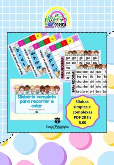 Caderno de sí­labas simples e complexas