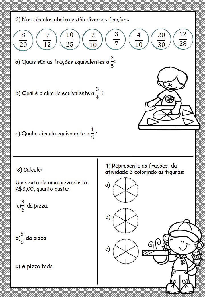 ATIVIDADES DE MATEMÁTICA - QUINTO ANO