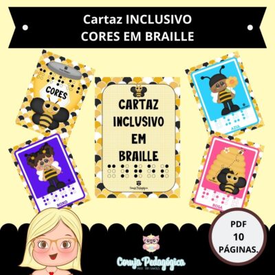 Cartaz Inclusivo – Cores em BRAILLE