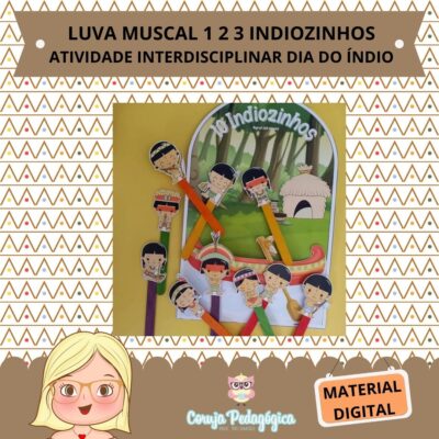 LUVA MUSICAL  1 2 3 INDIOZINHOS