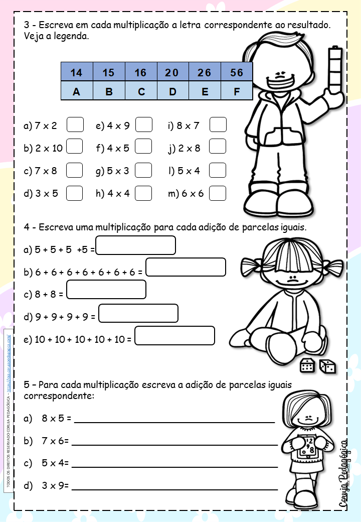 Atividade de 3º Ano de Matemática – Tabuada do 3