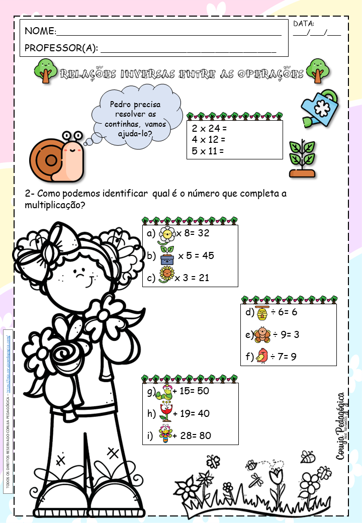 Atividades de Matemática para o 4º ano e 5º ano