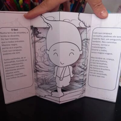 Livro 3d para colorir poemas do folclore