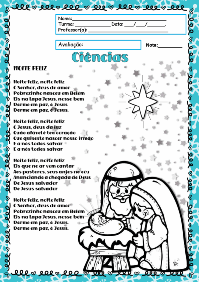 Avaliação de Ciências 1º ano 4º bim.