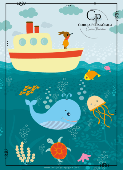 Fundo do mar kit decoração Sala de aula @prof.tati.simoes