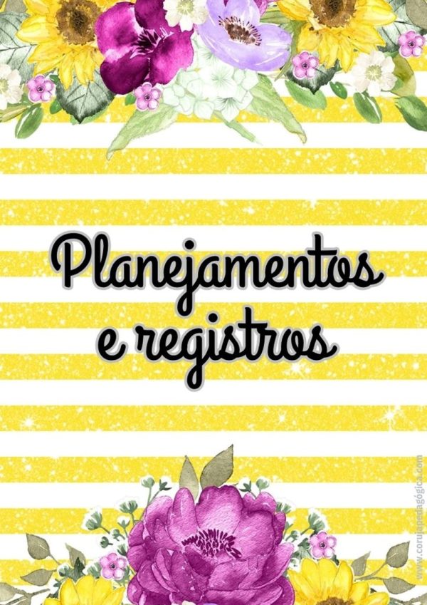 Planner e Caderno Pedagógico Girassol glitter - 2024 @corujapedagogica