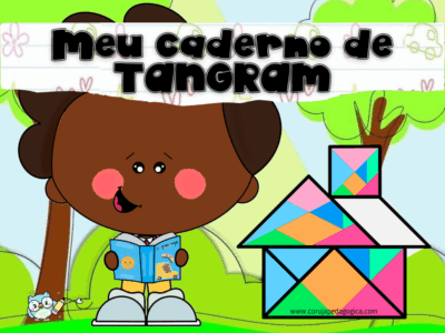 Caderno de atividades Tangram para crianças