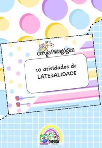 Caderno de atividades de lateralidade (direita e esquerda)+plano de aula