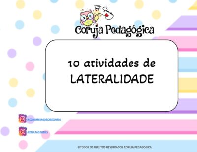 Caderno de atividades de lateralidade (direita e esquerda)+plano de aula