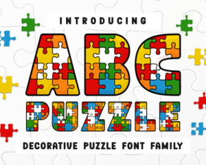 Fonte Abc Puzzle autismo