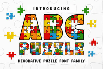Fonte Abc Puzzle autismo