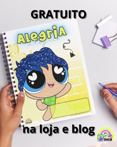 Capas de caderno gratuito Divertidamente (modelo 2)