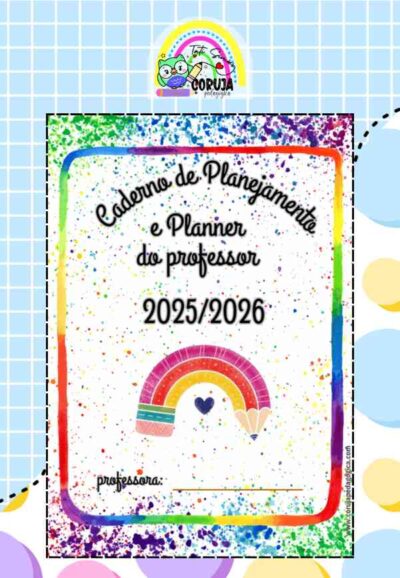 Planner e Caderno de Planejamento Arco Íris 2025