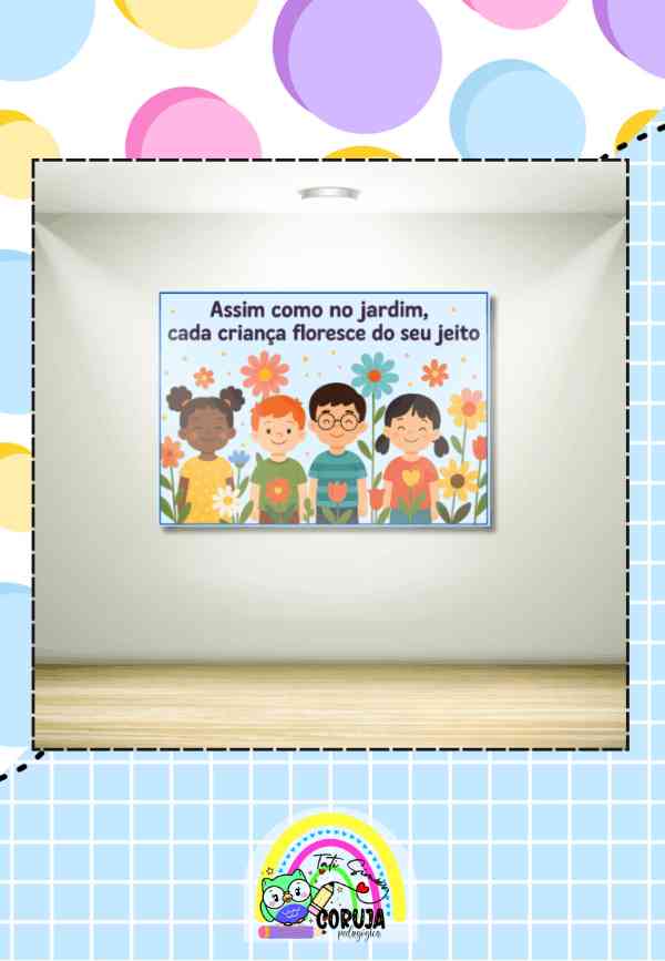 Painel Infantil Diversidade e Inclusão – Tema Flores e Crianças Painel Infantil Diversidade e Inclusão – Tema Flores e Crianças @prof.tati.simoes