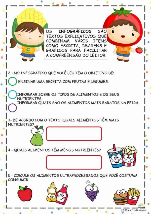1º ANO PORTUGUÊS E CIÊNCIAS - O QUE ENCONTRAMOS NA FEIRA @prof.tati.simoes