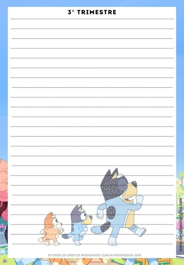 Bluey e Bingo Planner e Caderno Pedagógico 2026 @corujapedagogica