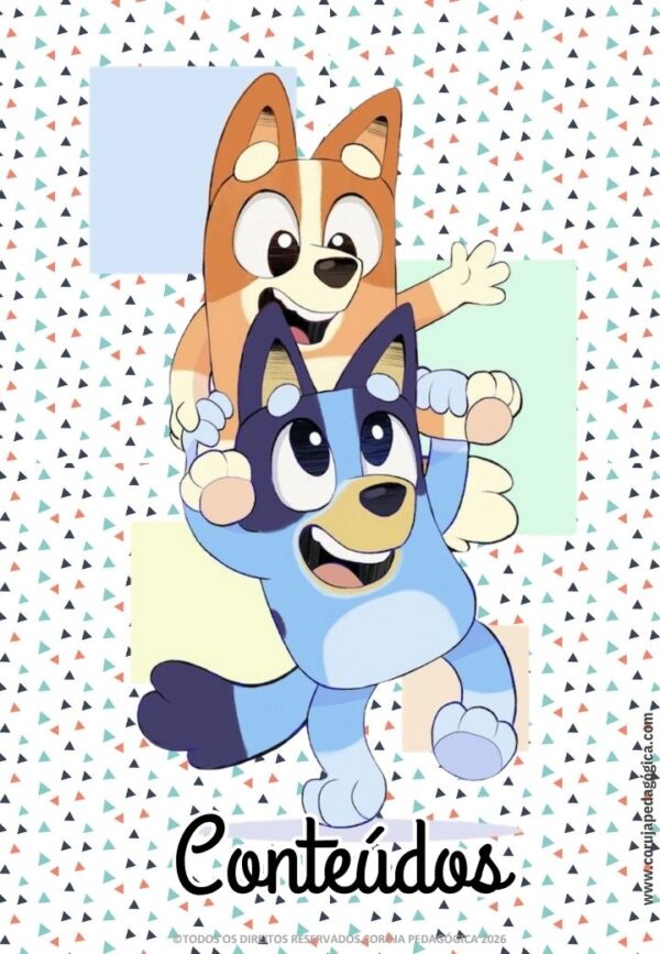 Bluey e Bingo Planner e Caderno Pedagógico 2026 @corujapedagogica
