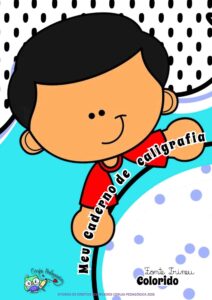 Caderno de Caligrafia Colorido para Imprimir – Letra Cursiva e Letra de Imprensa