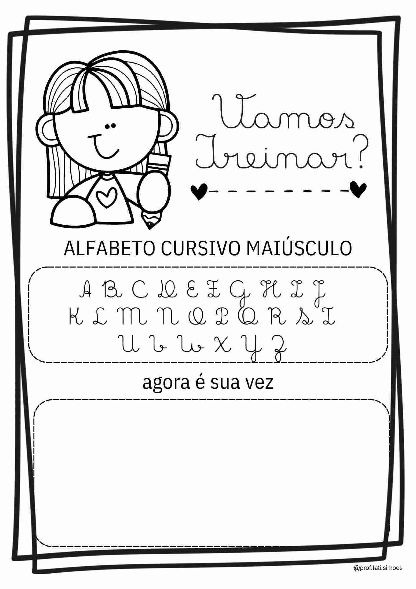 Caderno de Caligrafia Preto e Branco – Letra Cursiva e Imprensa Caderno de Caligrafia Preto e Branco – Letra Cursiva e Imprensa