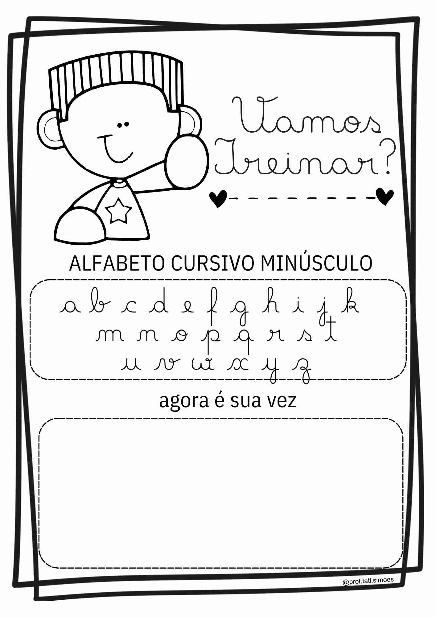 Caderno de Caligrafia Preto e Branco – Letra Cursiva e Imprensa Caderno de Caligrafia Preto e Branco – Letra Cursiva e Imprensa