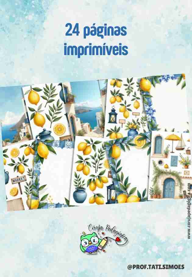 Kit de digital de Limão mediterrâneo aquarela Kit de digital de Limão mediterrâneo aquarela - @corujapedagogica