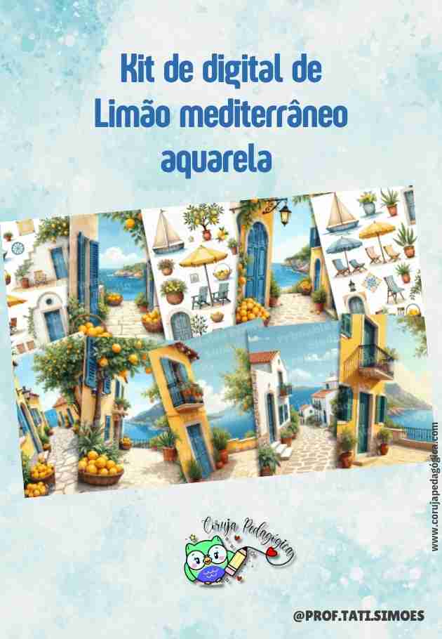 Kit de digital de Limão mediterrâneo aquarela Kit de digital de Limão mediterrâneo aquarela - @corujapedagogica