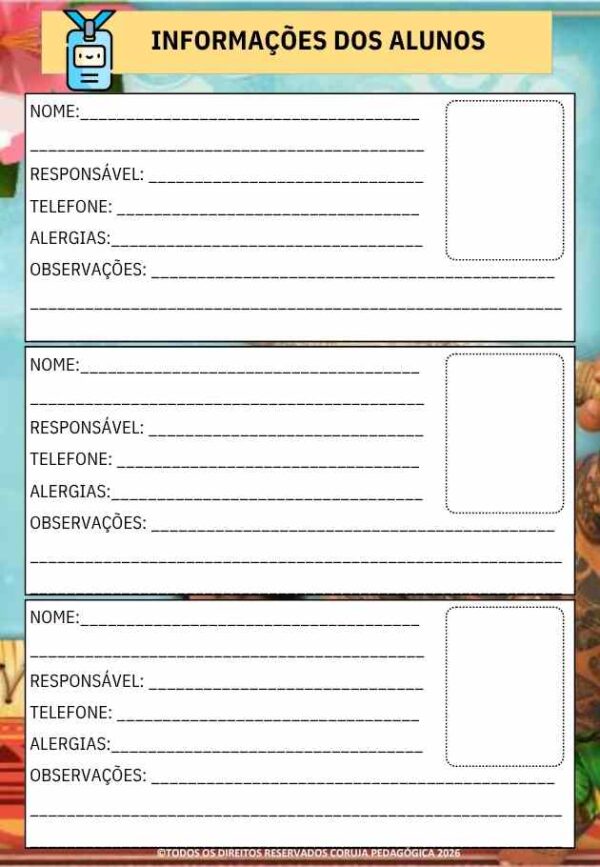 Moana Planner e Caderno Pedagógico 2026 @corujapedagogica