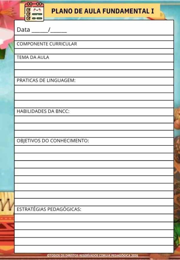 Moana Planner e Caderno Pedagógico 2026 @corujapedagogica