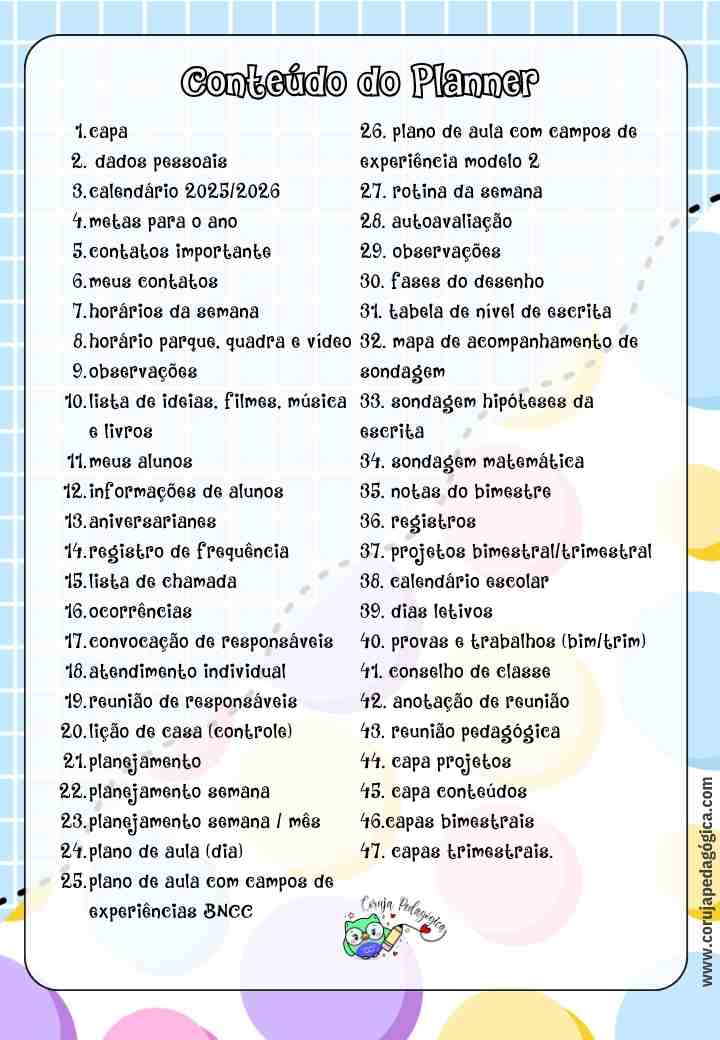 Crianças fashion Planner e Caderno pedagógico 2026 Planner e Caderno Pedagógico Crianças 2026 @prof.tati.simoes