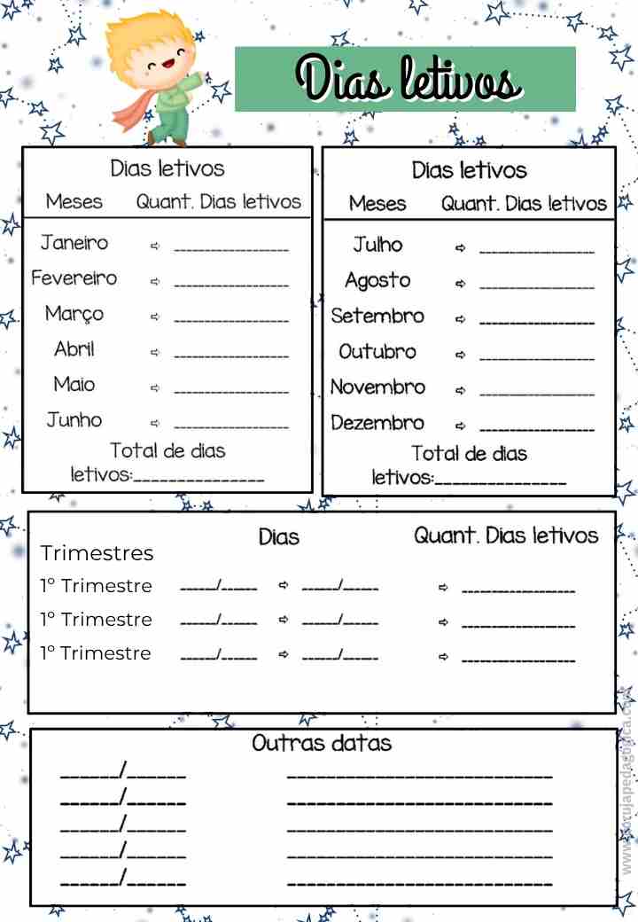 O Pequeno Principe planner e caderno pedagógico Planner e caderno Pedagógico Pequeno Príncipe 2025-2026