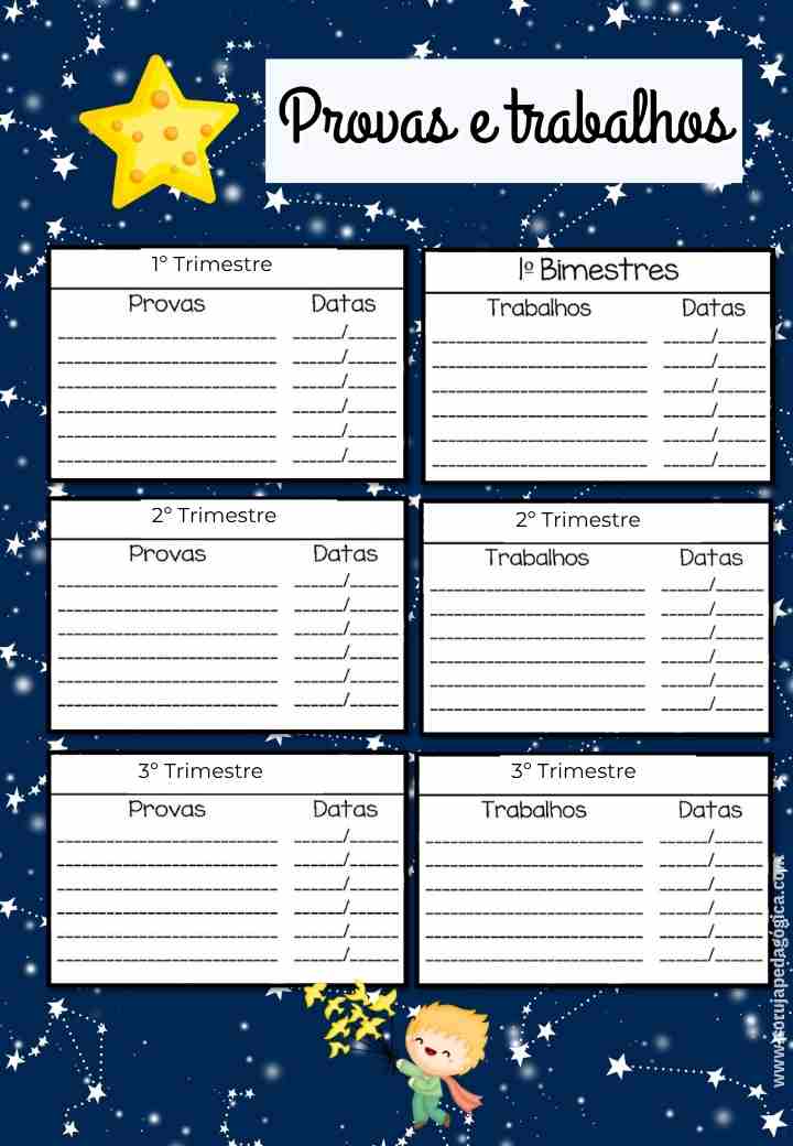 O Pequeno Principe planner e caderno pedagógico Planner e caderno Pedagógico Pequeno Príncipe 2025-2026