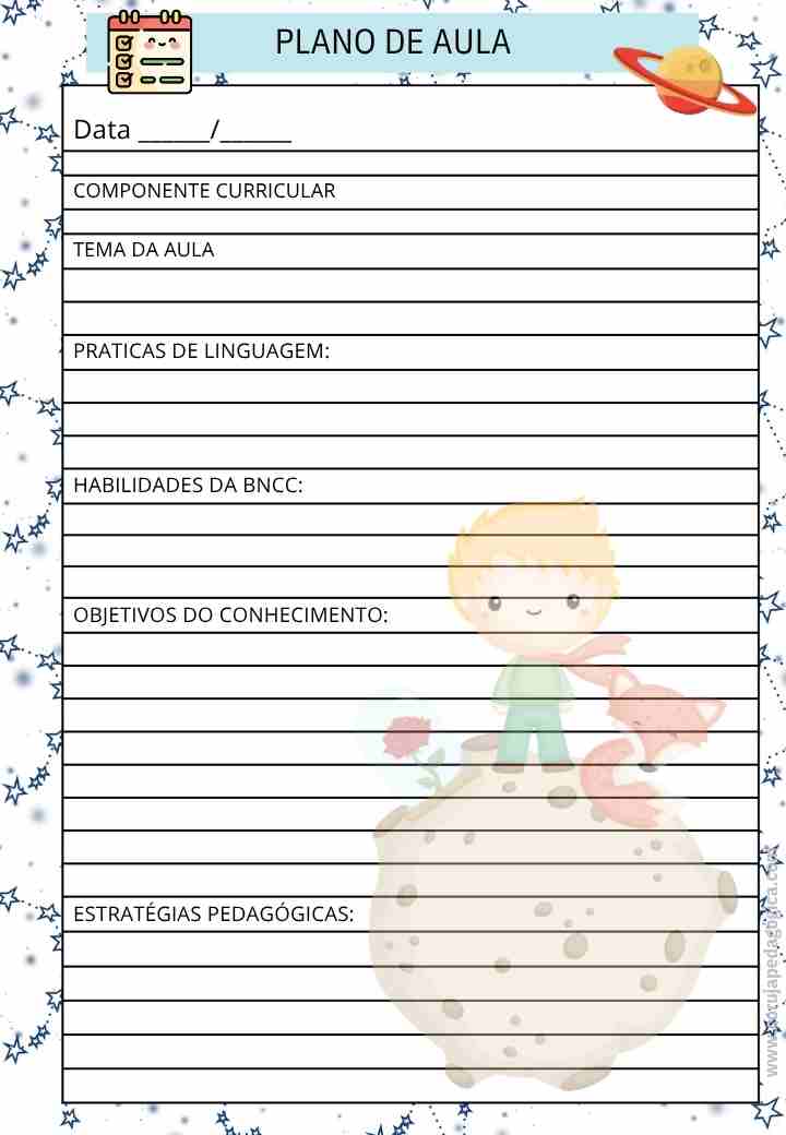 O Pequeno Principe planner e caderno pedagógico Planner e caderno Pedagógico Pequeno Príncipe 2025-2026