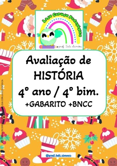 Avaliação Final de História 4º ano - 4º bimestre