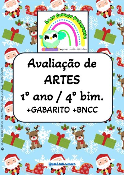 Avaliação Final de Artes 1º Ano - 4º Bimestre