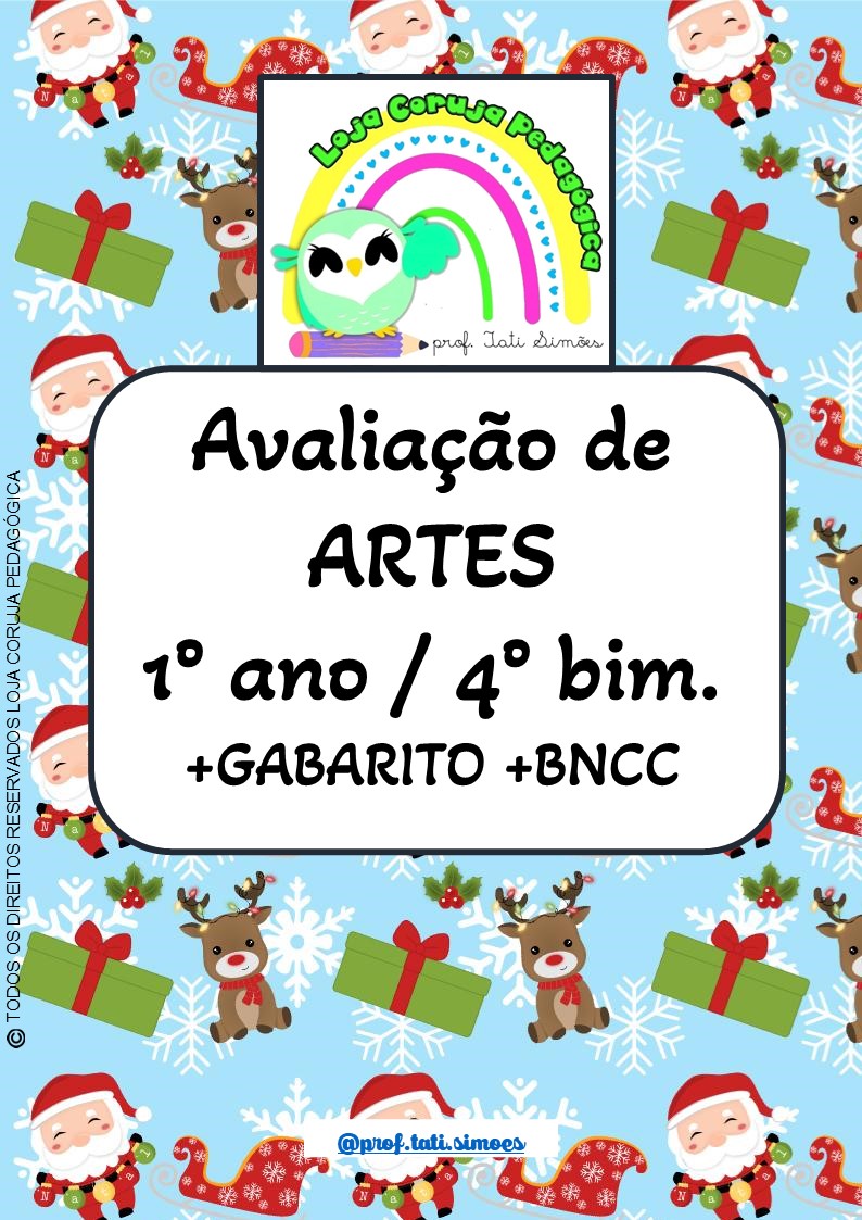 Avaliação Final de Artes 1º Ano - 4º Bimestre Avaliação Final de Artes 1º Ano - 4º Bimestre