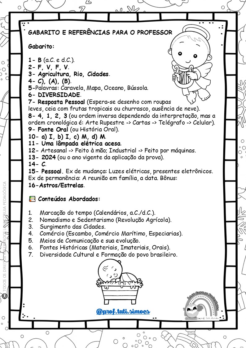 Avaliação Final de História 4º Ano – 4º Bimestre (Versão Preto e Branco para Colorir) Avaliação Final de História 4º Ano – 4º Bimestre (Versão Preto e Branco para Colorir)
