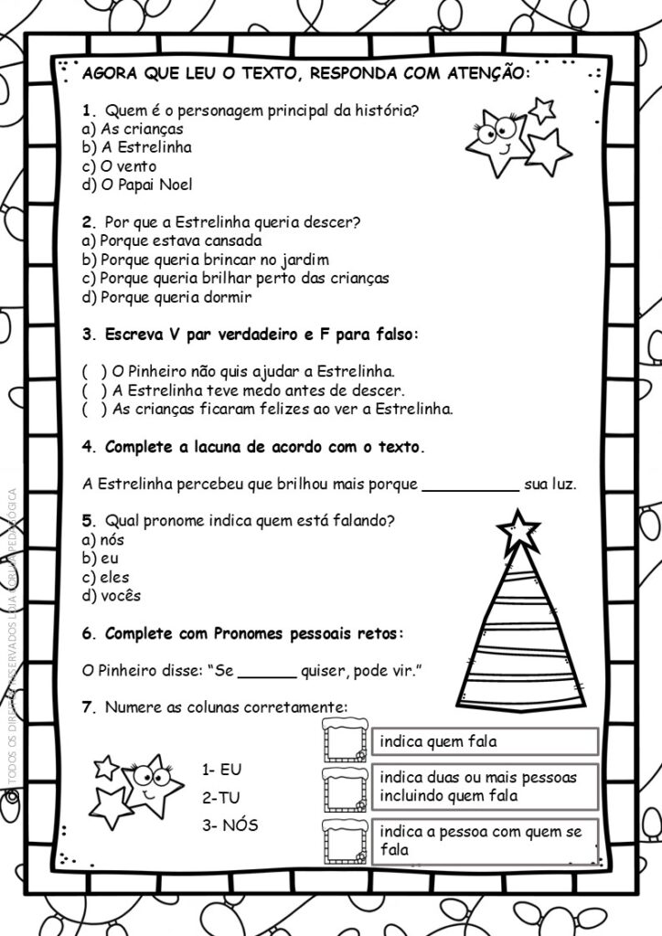 Avaliação Final de Língua Portuguesa 4º ano PB – 4º Bimestre