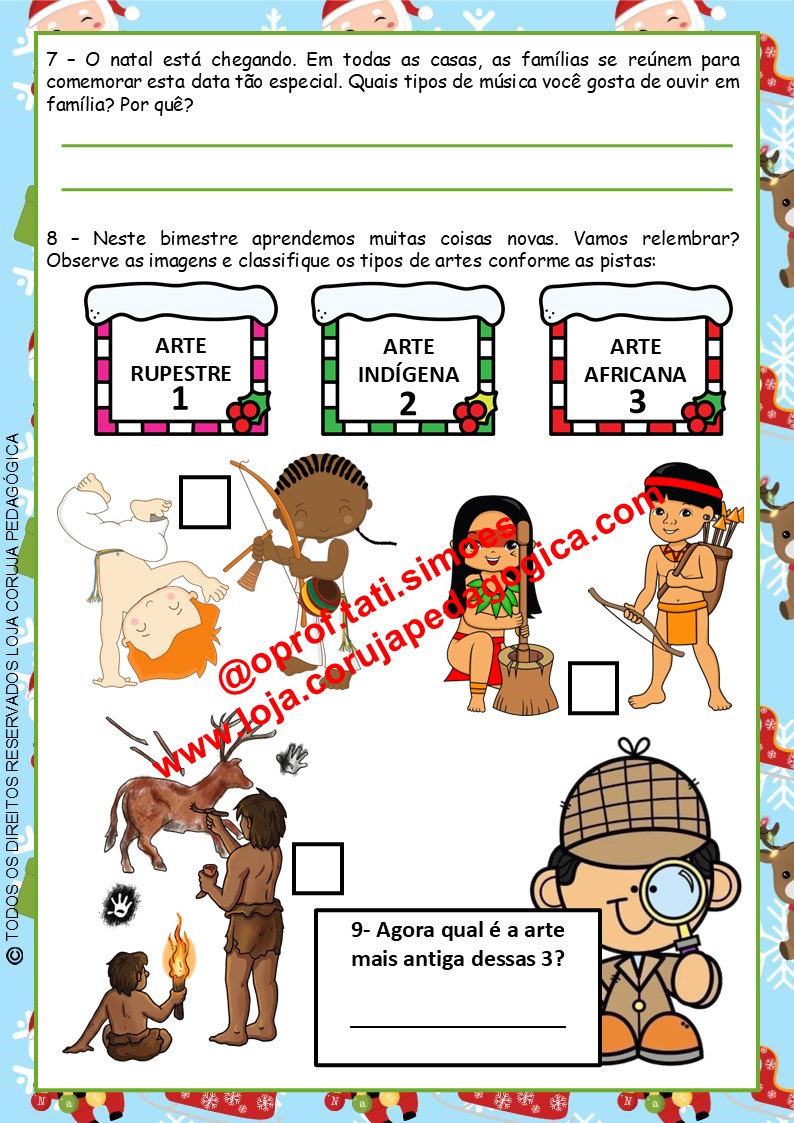 Avaliação Final de Artes 1º Ano - 4º Bimestre Avaliação Final de Artes 1º Ano - 4º Bimestre