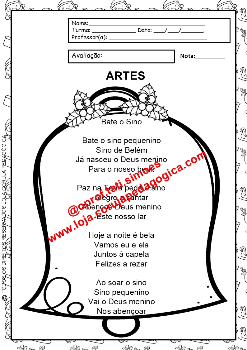 Avaliação Final de Artes 1º Ano - 4º Bimestre Avaliação Final de Artes 1º Ano - 4º Bimestre