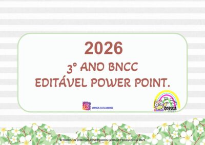3º ano Planejamento Anual 2026 EDITÁVEL em Power Point