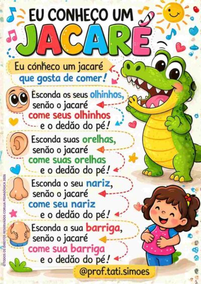 EU CONHEÇO UM JACARÉ Sequência de atividades @prof.tati.simoes