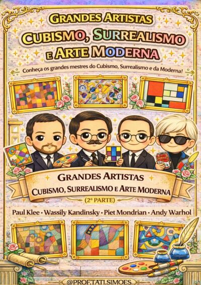 Grandes artistas do Cubismo, Surrealismo e arte moderna parte 2 @prof.tati.simoes