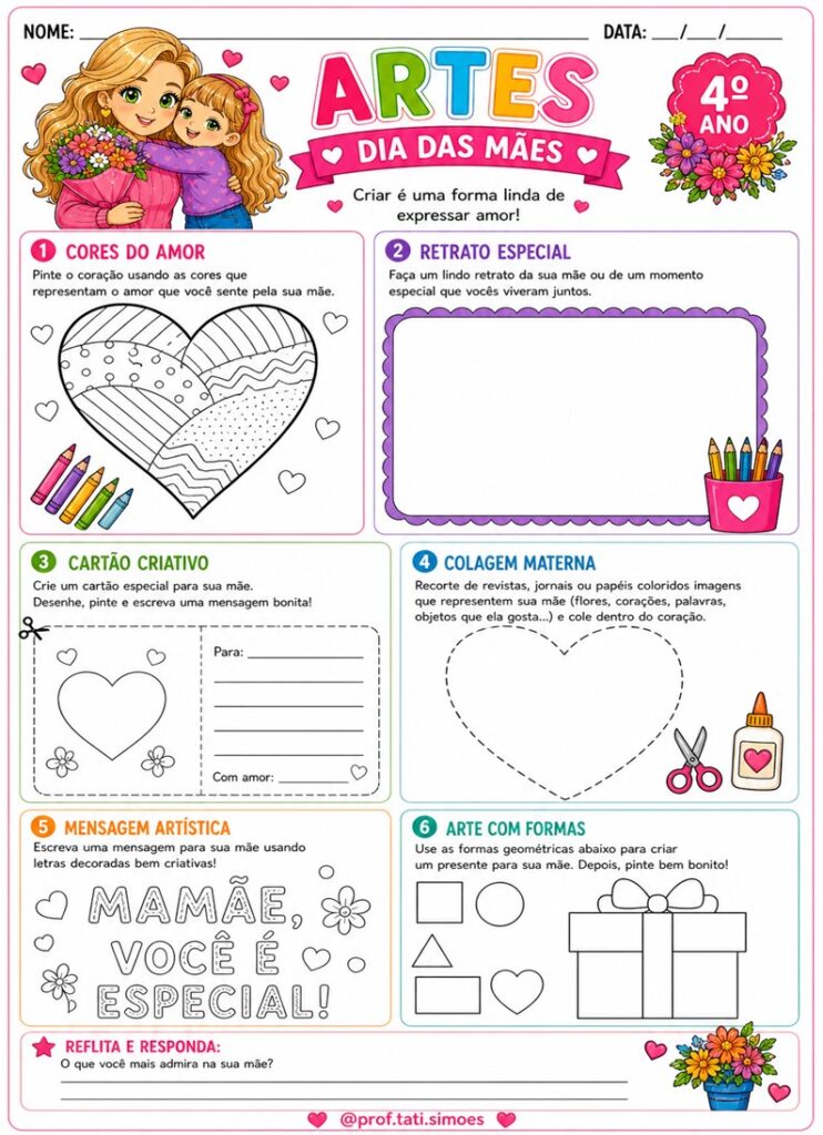 Caderno Interdisciplinar Dia das Mães 4º Ano – Atividades Completas ...