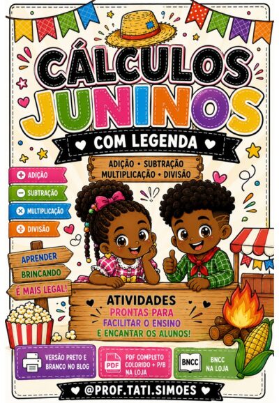 Caderno Cálculos Juninos: Atividades de Matemática Festa Junina PDF