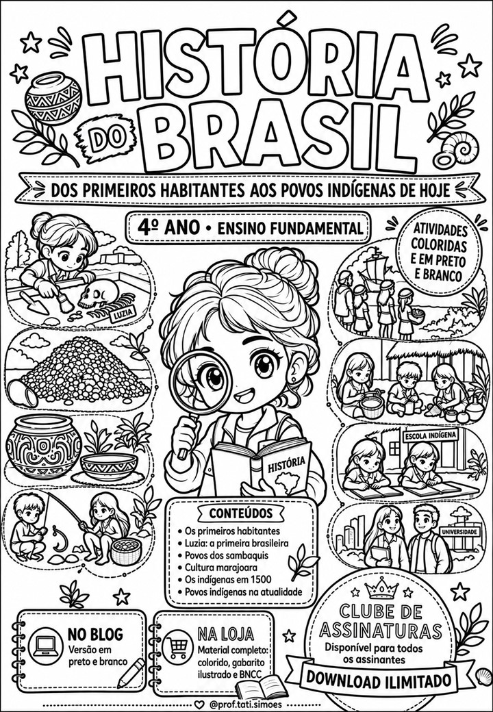 Atividades de História – Povos Originários do Brasil | 4º Ano ATIVIDADES DE HISTÓRIA PARA O 4º ANO: POVOS ORIGINÁRIOS DO BRASIL